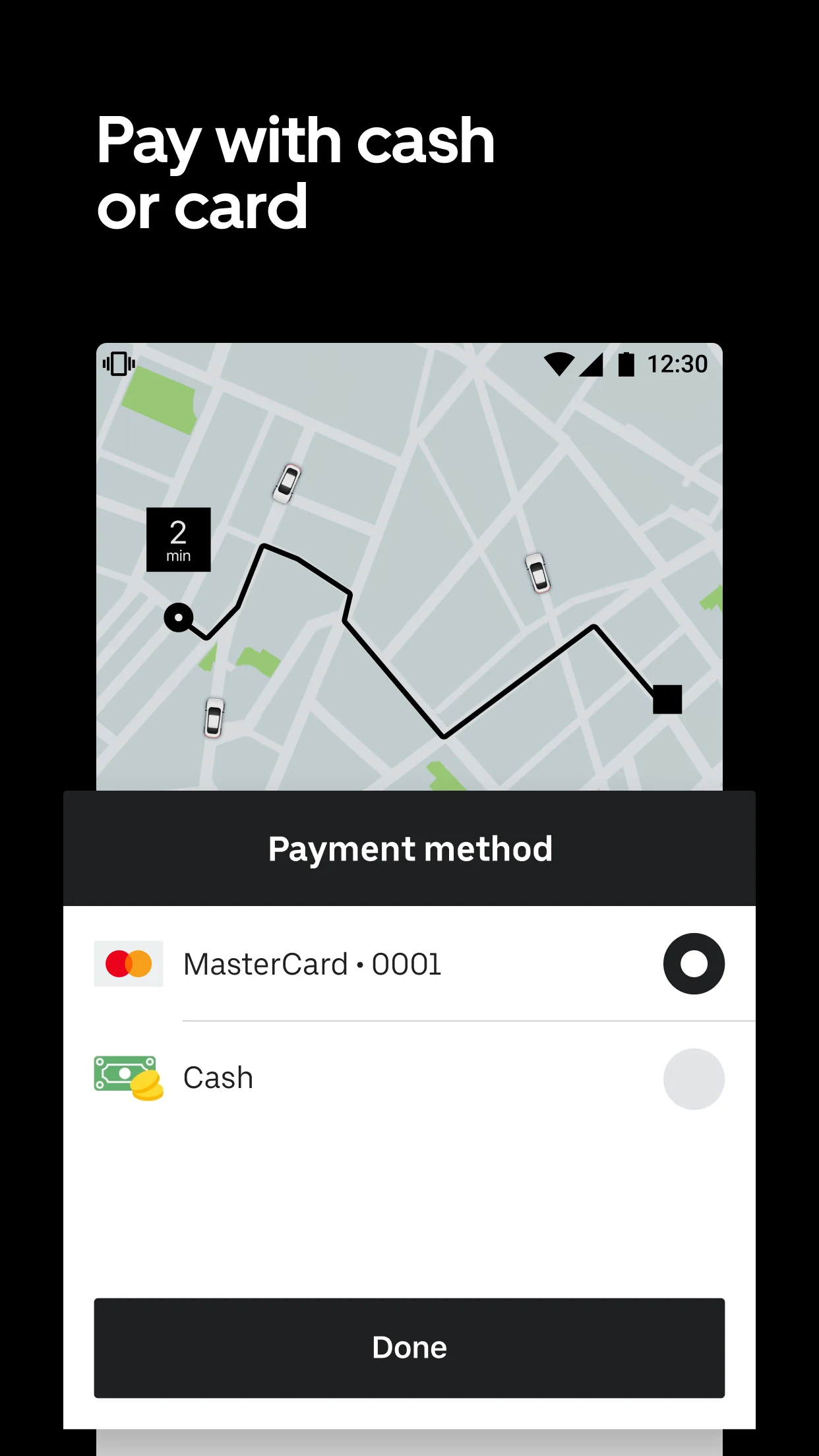 Uber KZ — order taxis screenshot