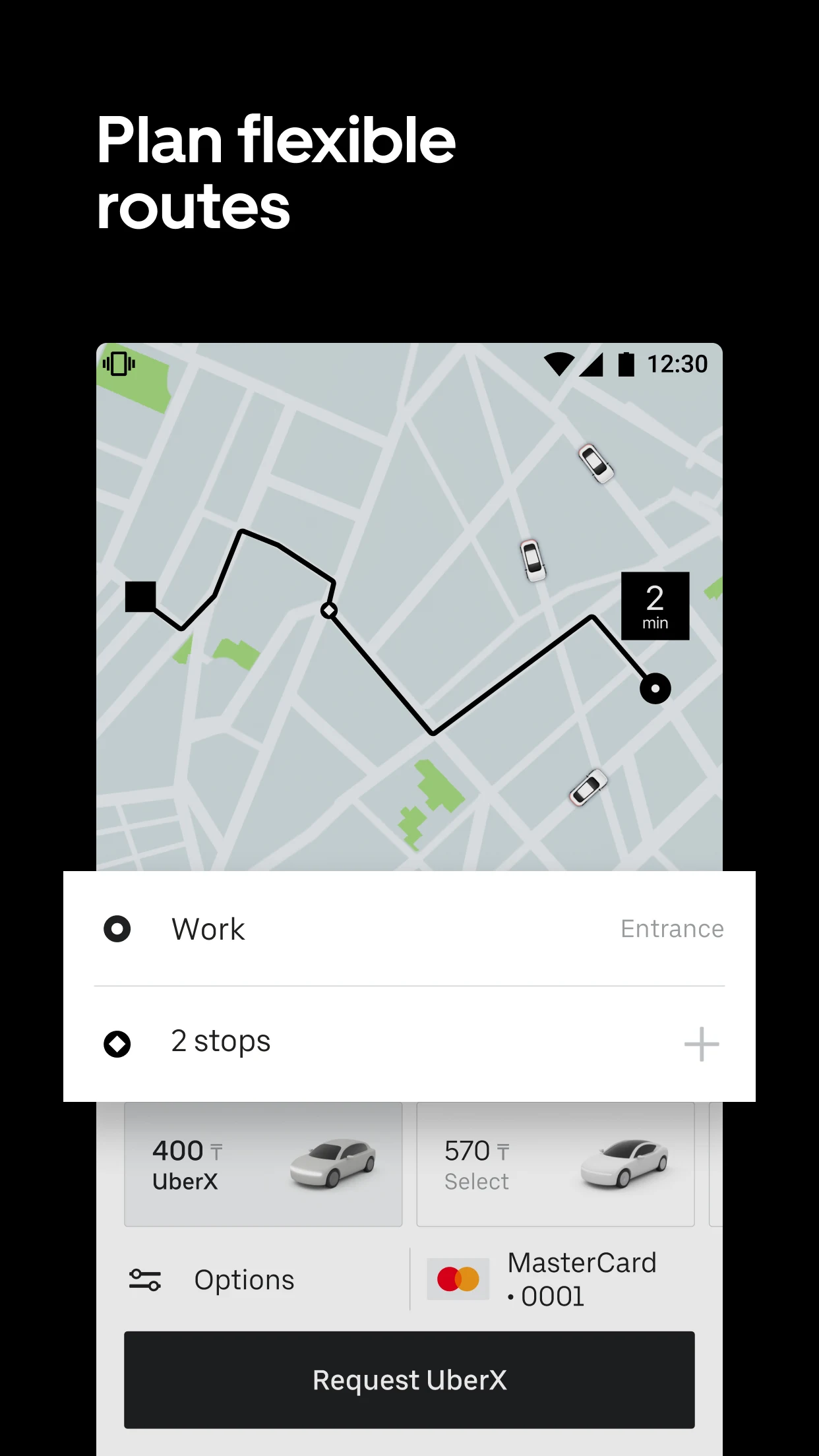 Uber KZ — order taxis screenshot